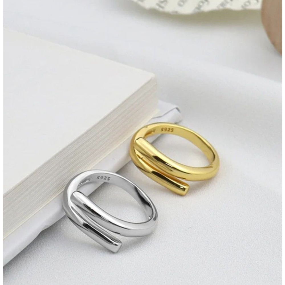 Unisex Solid Wrap 925 Sterling Silver Band Ring, Adjustable‎ - Picture 7 of 15